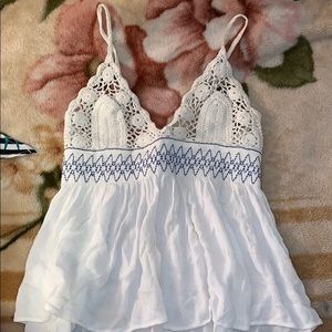 Fluffy open back shirt